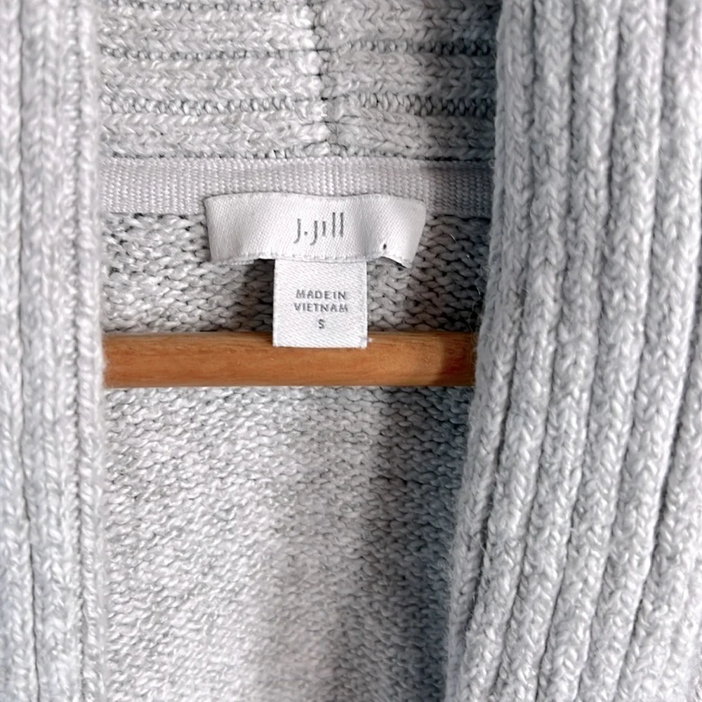 J Jill Grey Cardigan Sweater size S - Picture 2 of 8